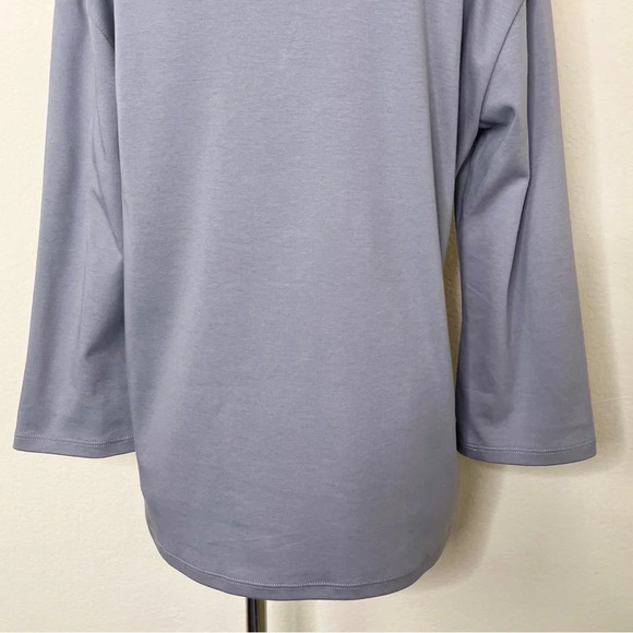 M.M. LAFLEUR The Owen T-Shirt Organic Pima Cotton Blue Gray Size Medium - Picture 8 of 10